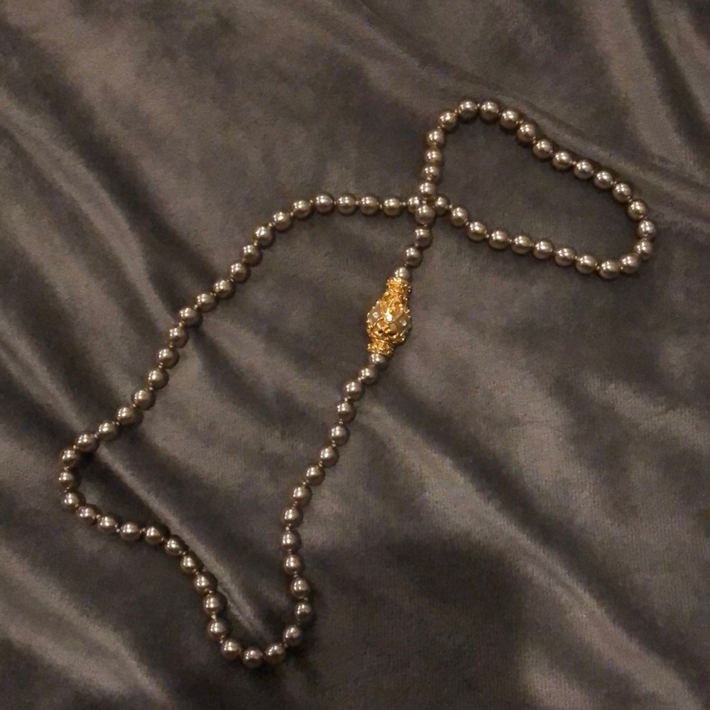 Joan Rivers Grey Faux Pearl Necklace